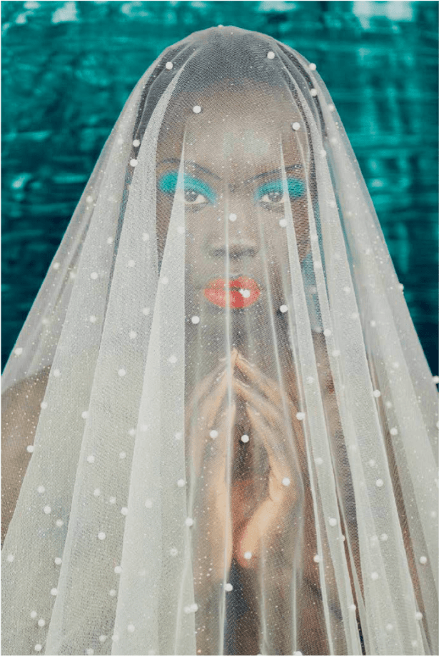 Atong Atem Bride with Veil , 2022 Ilford smooth pearl print 150 x 100cm edition of 3 + 2 AP