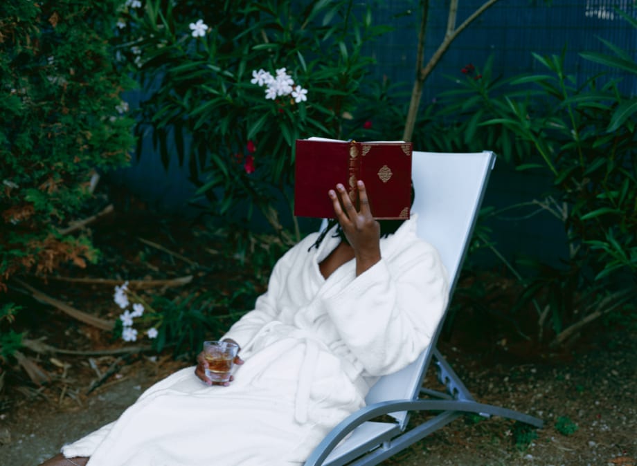 Rashid Johnson The Reader , 2008 Lambda print 28 3/4 x 40 inches Ed 3/5