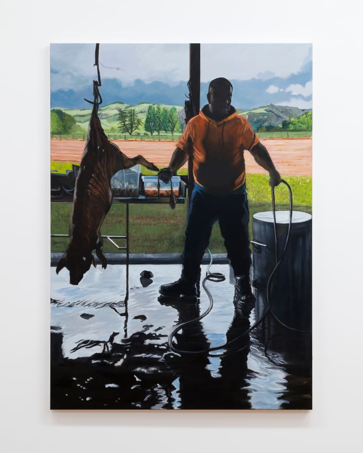 Hiria Anderson-Mita Mahia te mahi cuz, 2024 Oil on canvas 1400mm x 1000mm