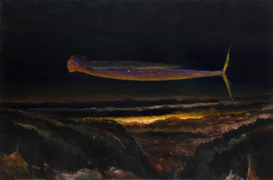 John WALSH The Dark is Light Enough, ngā mihi, Vincent, rāua ko Ralph, 2025 oil on board 395mm x 595mm , framed; 565mm x 765mm