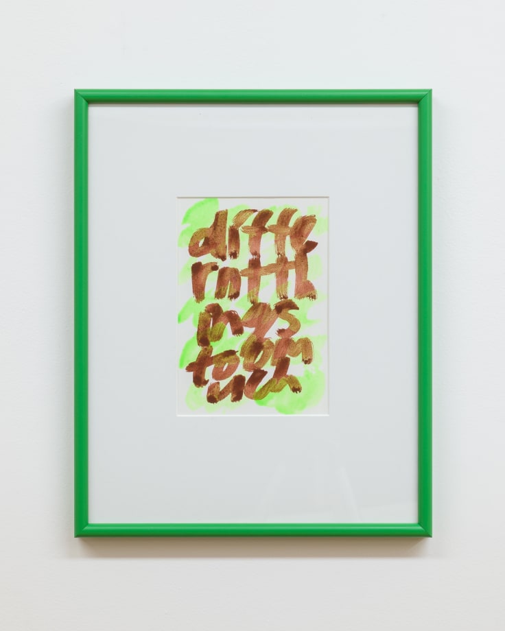 Turumeke Harrington Different things too much, 2025 Acrylic and whenua pigment on paper, artist frame 435mm x 345mm