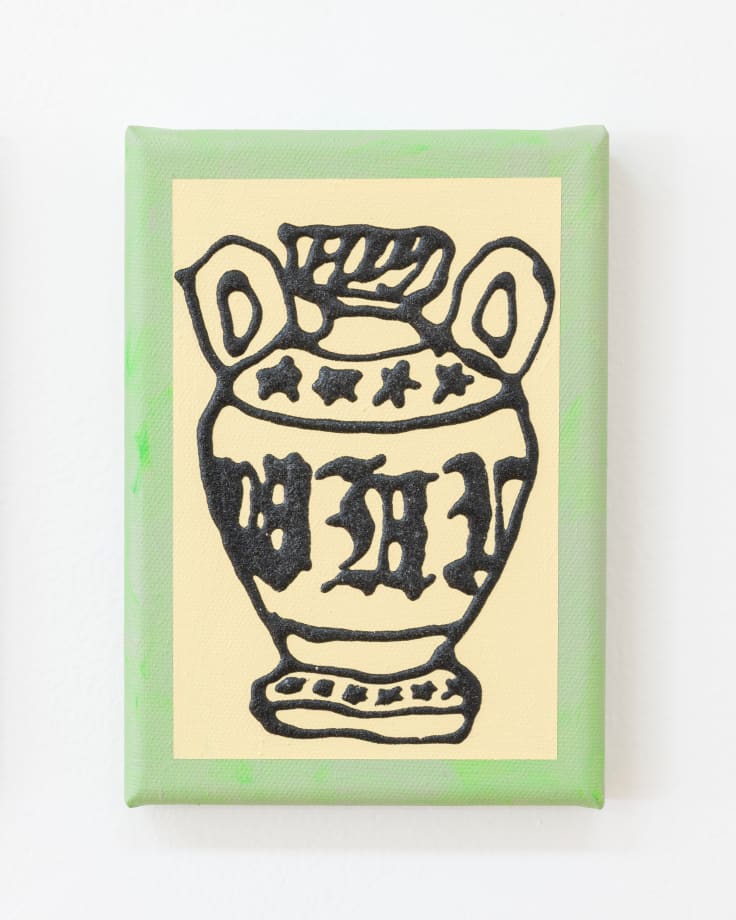 Turumeke Harrington Why, 2025 Acrylic and whenua on canvas 175mm x 125mm