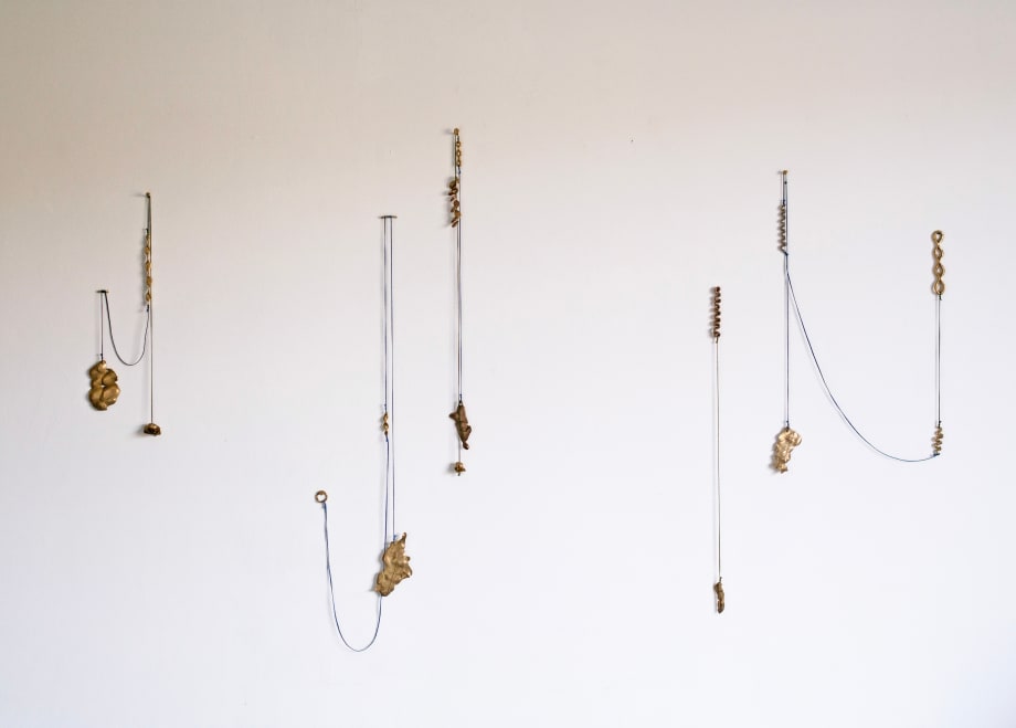 Hannah Valentine Constellation, 2024 bronze and cotton thread 1480mm x 900mm x 25mm