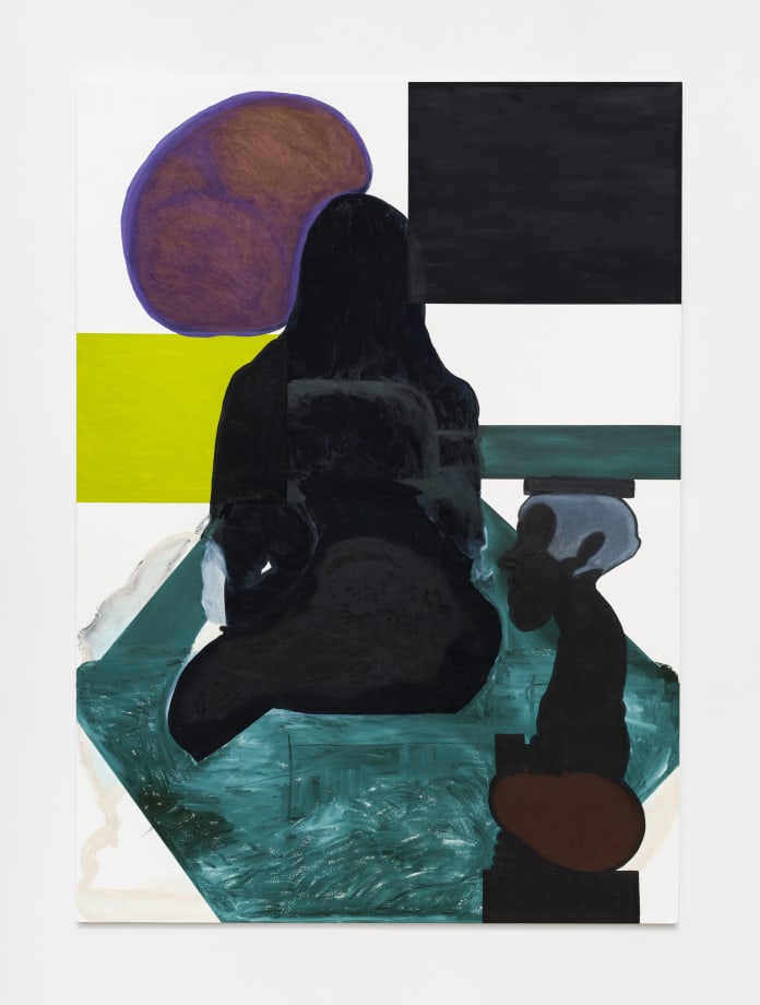 Omari Douglin Thoughts of a Formidable Opponent, 2020 Oil on canvas 60"H x 43"W