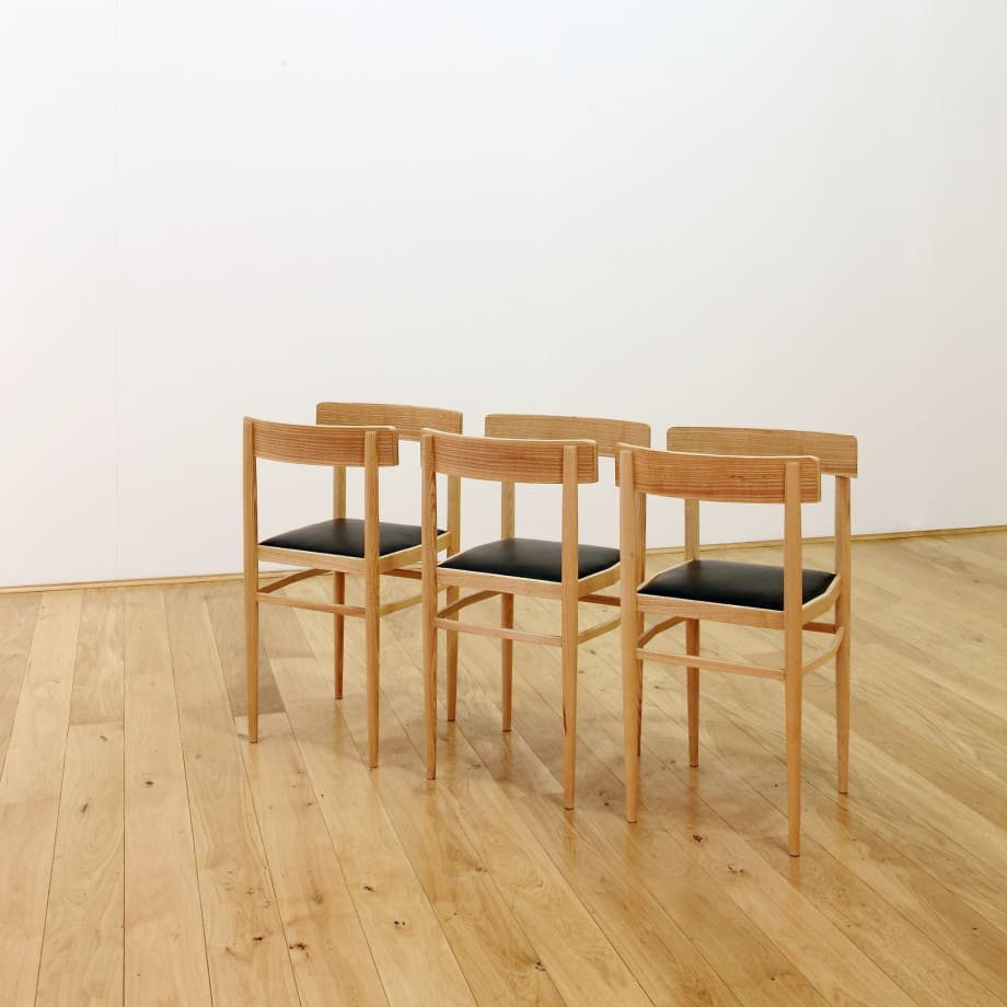 Richard Rigg Some Rest on Six Occasions (February View), 2010 ash, leather and glue 77 x 157 x 40 cm 30 1/4 x 61 3/4 x 15 3/4 in