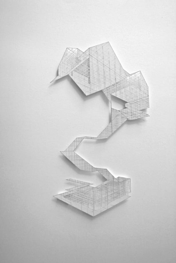 Cath Campbell Possibly Maybe Study No.3, 2006 pencil on hand cut paper 85 x 62 cms 33.49 x 24.43 inches
