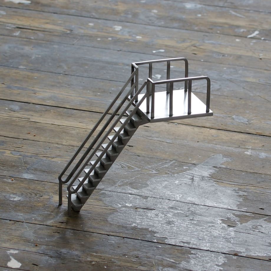 Cath Campbell Diving Board #2, 2011 Stainless steel 21 x 21 x 10 cm 8 1/4 x 8 1/4 x 4 in