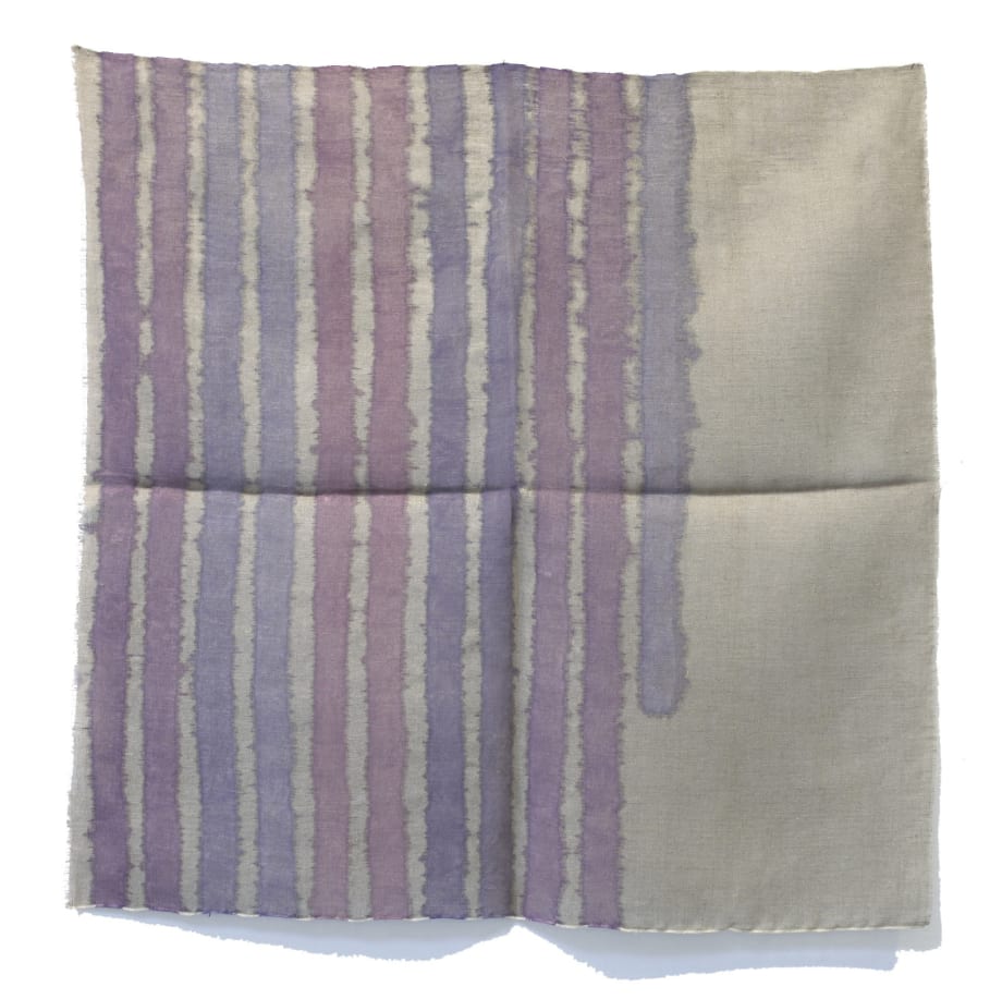 Giorgio Griffa : Verticale 1977 , 100 x 100 cm - 39 3/8 x 39 3/8 in , acrilico su juta