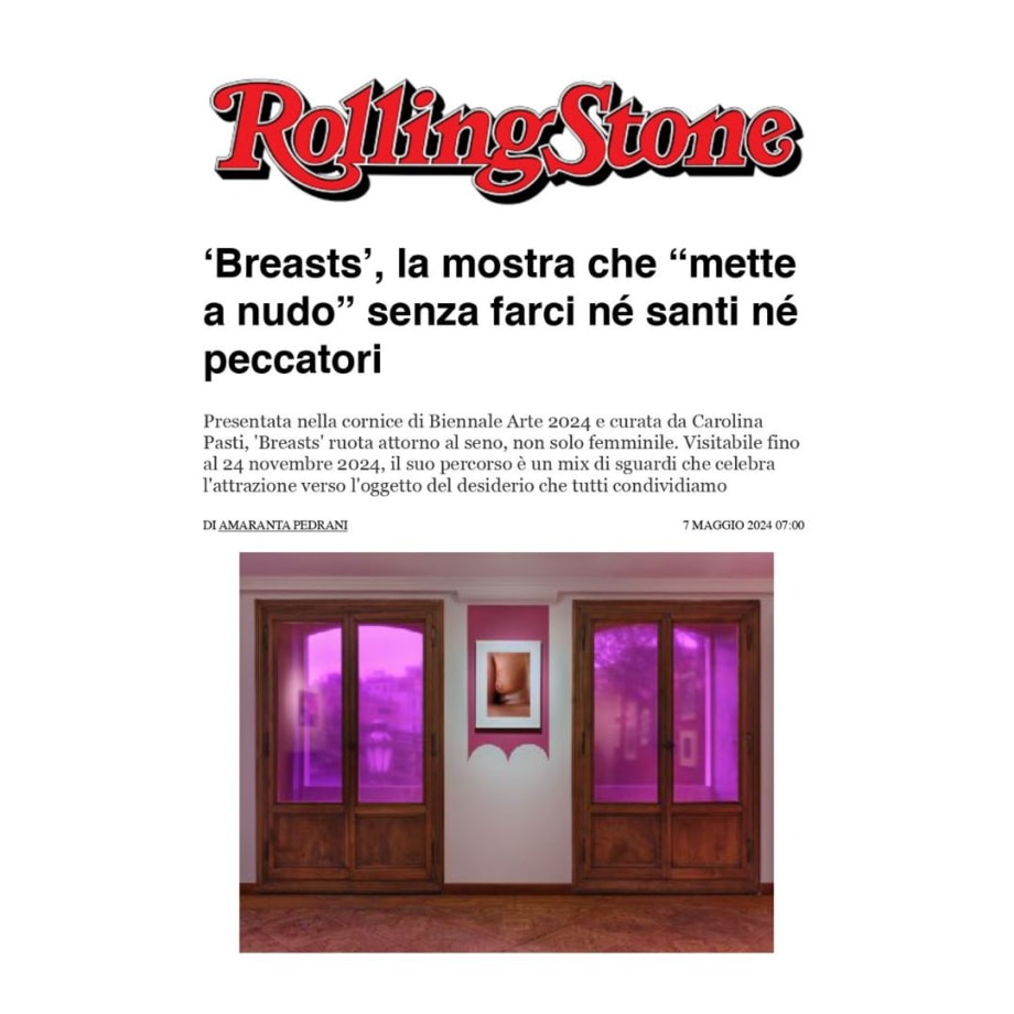 'Breasts,' the exhibition that 'lays bare' without making us saints or sinners, Presented in the frame of Biennale Arte 2024...
