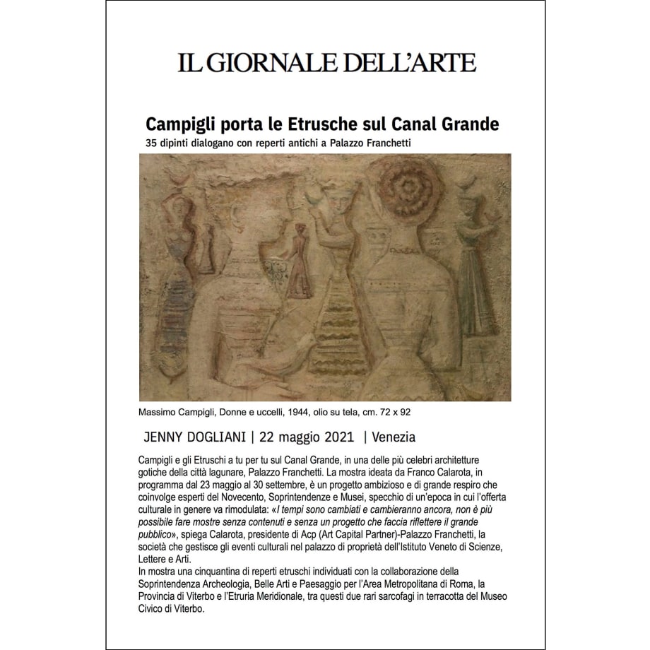 Campigli takes the Etruscan women on the Grand Canal