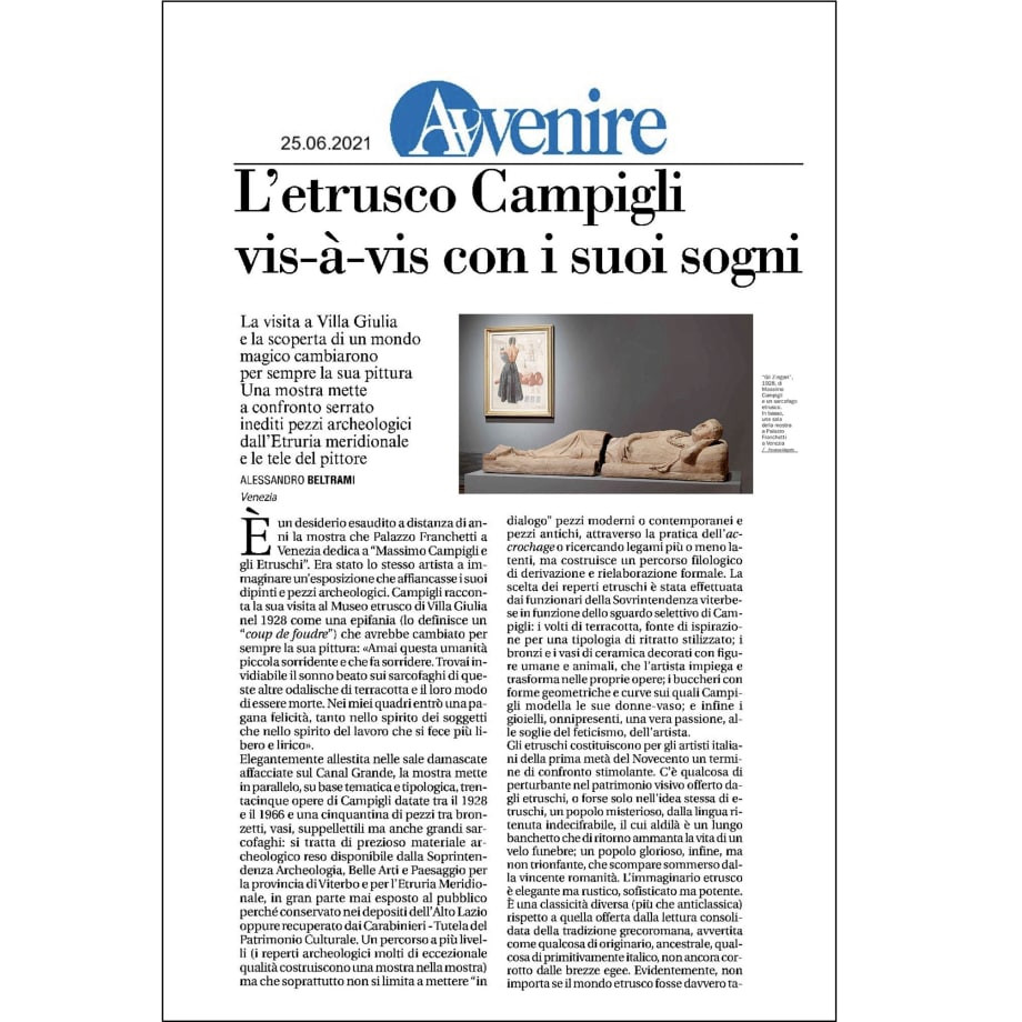 L'etrusco Campigli vis-à-vis con i suoi sogni