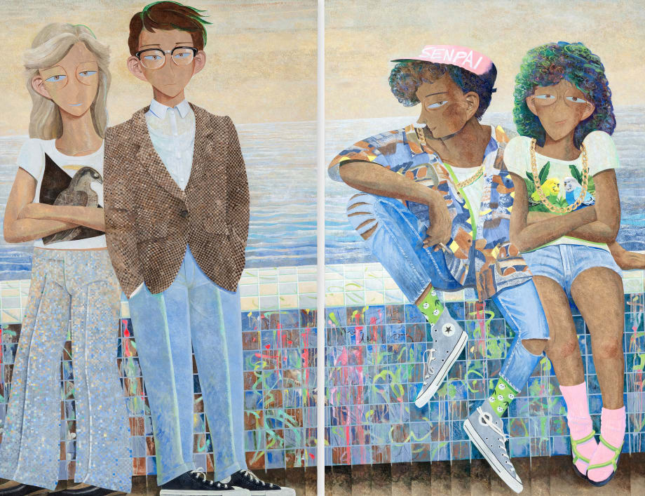 If the blind lead the blind, 2025 Oil on canvas