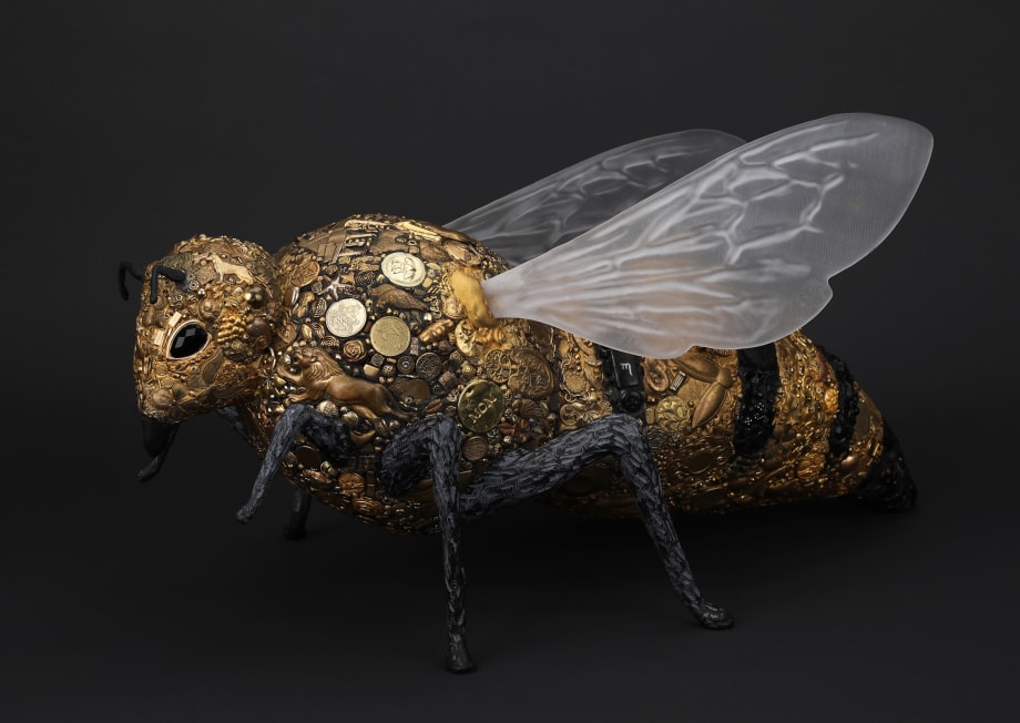 Mary Engel animal sculpture mixed media bee