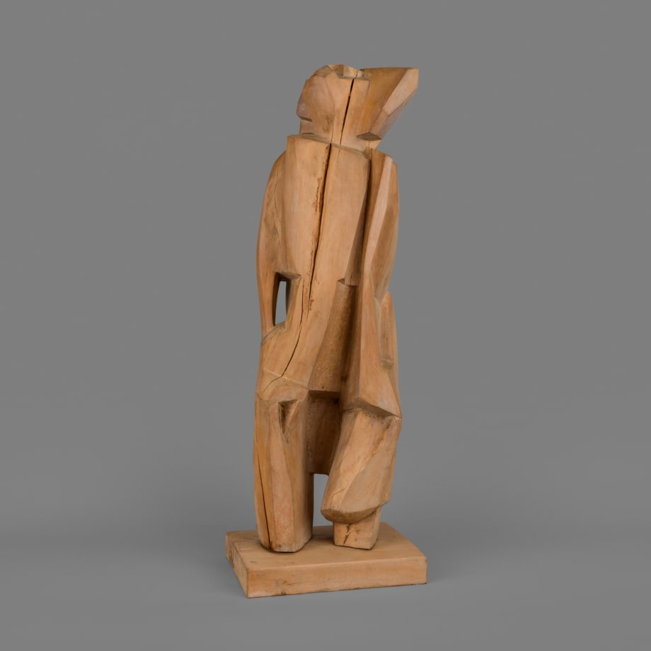 Austin Wright, Watching Figure (aka Watcher), 1953, Pear, 32 3/4 x 12 x 9 7/8 in, 83.2 x 30.6 x 25.1 cm