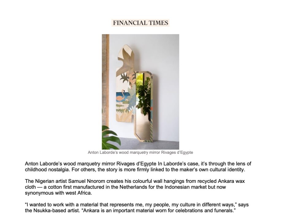 Financial Times : Only Collect : a craft fair infused with a sense of place and identity