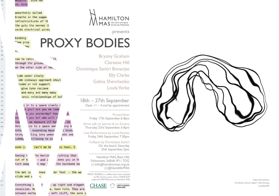 Proxy Bodies, With work by Elly Clarke, Bryony Graham, Clareese Hill, Savitri, Galina Shevchenko and Loula Yorke
