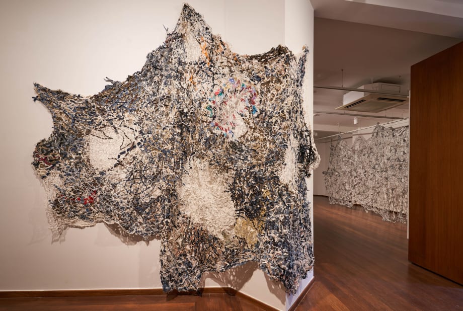 Boshudhara Mukherjee, pentagrams white, 2020
