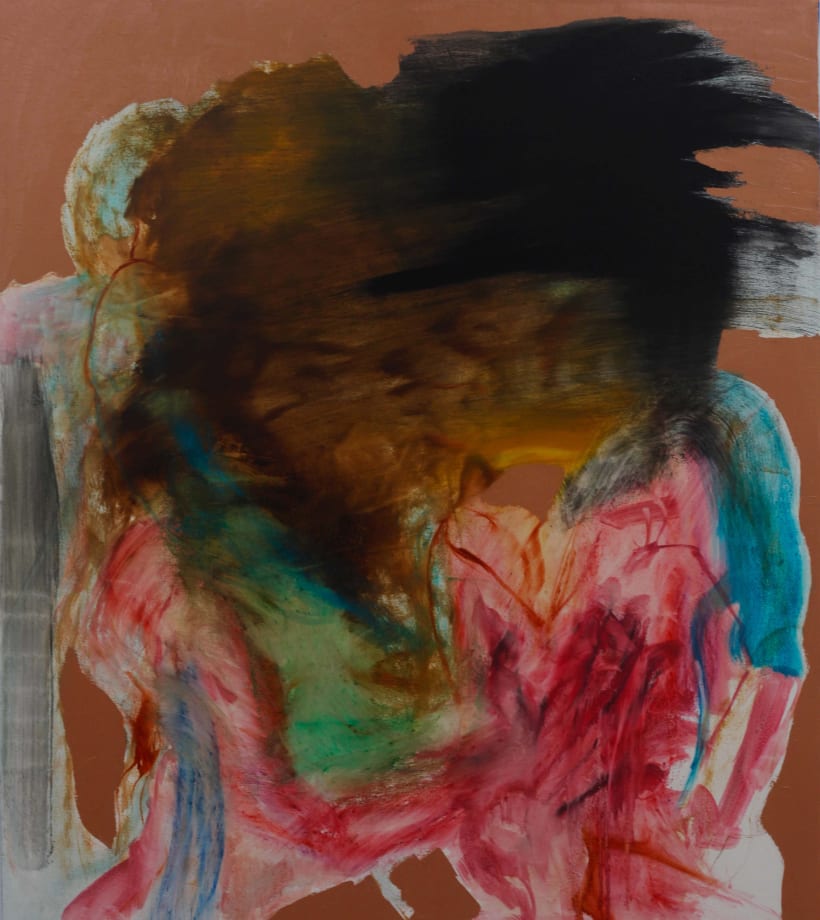 'Untitled,' 46 x 40, Oil and oil pastel on canvas, 2023