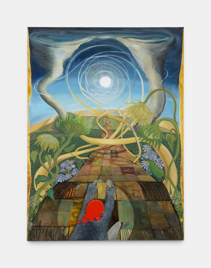 Ayla Dmyterko, The Middle Distance, 2025. Oil on linen with beeswax. 150 x 110 cm