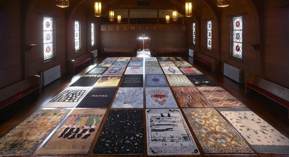 Tammam Azzam, Mohammed Bozorgi, and Thaier Helal part of FOR-SITE Foundation exhibition