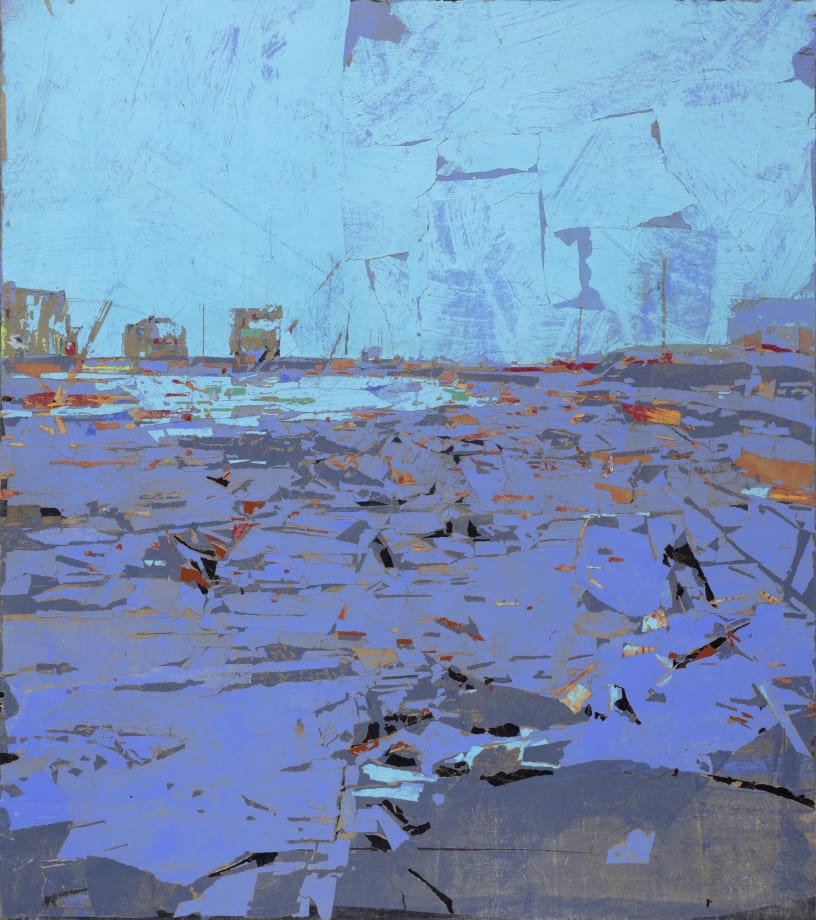 TA171 Tammam Azzam, Untitled, 2023, Paper collage on canvas, 170 x 130 cm