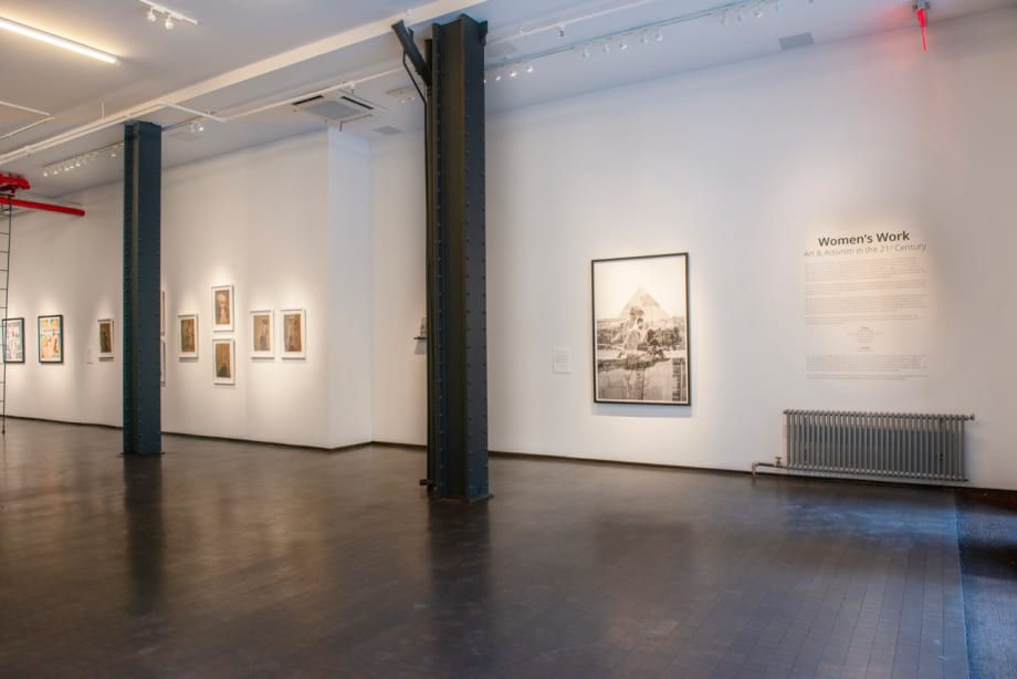 Installation view of Women’s Work at Pen and Brush gallery