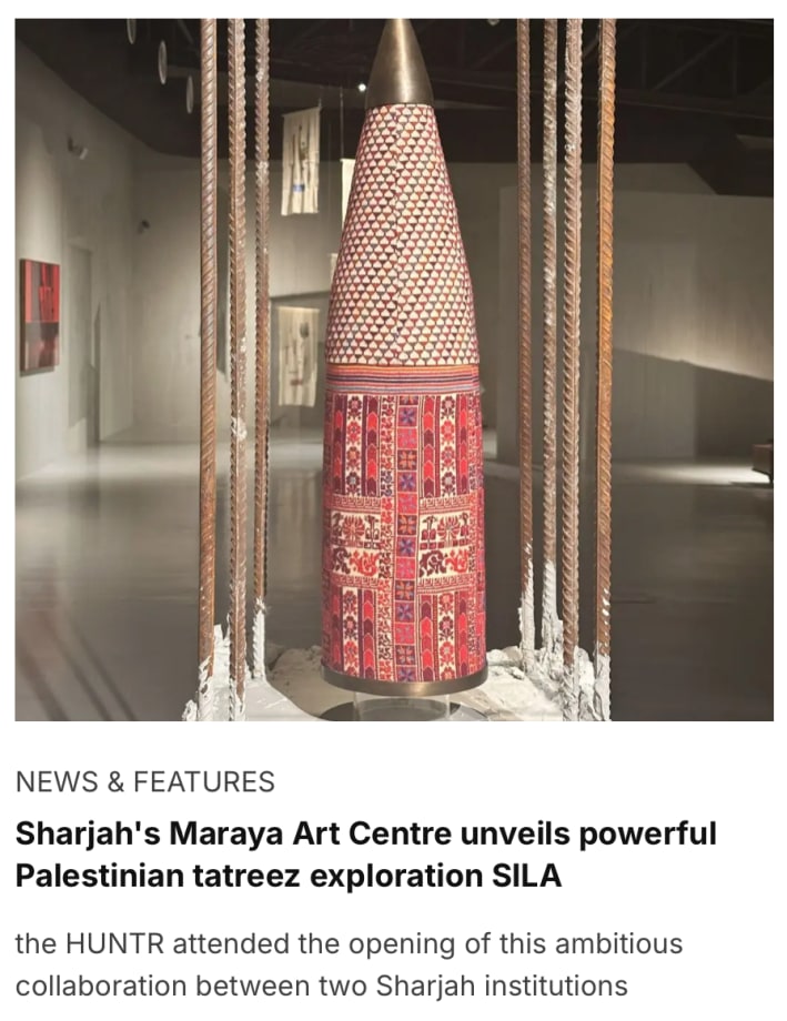Sharjah's Maraya Art Centre unveils powerful Palestinian tatreez exploration SILA, the HUNTR attended the opening of this ambitious collaboration between...