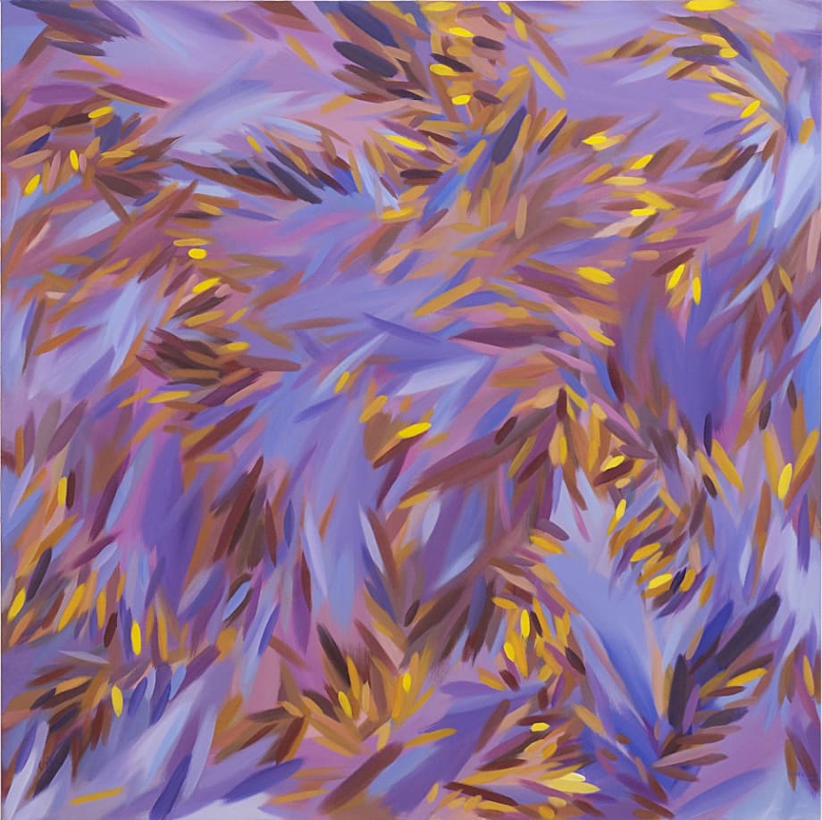 Samia Halaby, Wet Windy Autumn, 2009, Acrylic on Linen Canvas, 180 x 180 cm