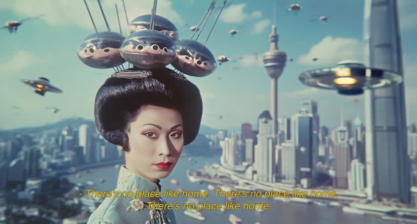 Image: Scotty So, There's no place like home, 2024, digital rendered image, lenticular print on lightbox (framed), 102 x 65 cm, edition of 6 + 2AP.