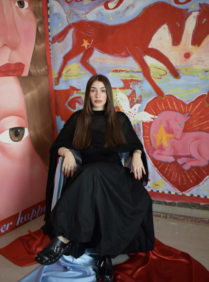 Aidha Badr in her studio