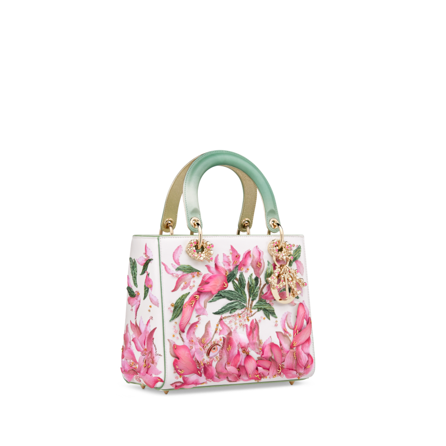 One of Alymamah Rashed’s interpretations of the Lady Dior features delicate petals