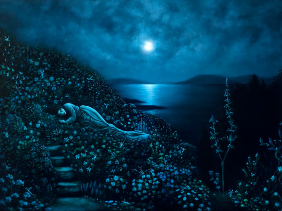 Samo Shalaby. The Garden of Hypnos. 2025. 60 x 80 x 2 cm.