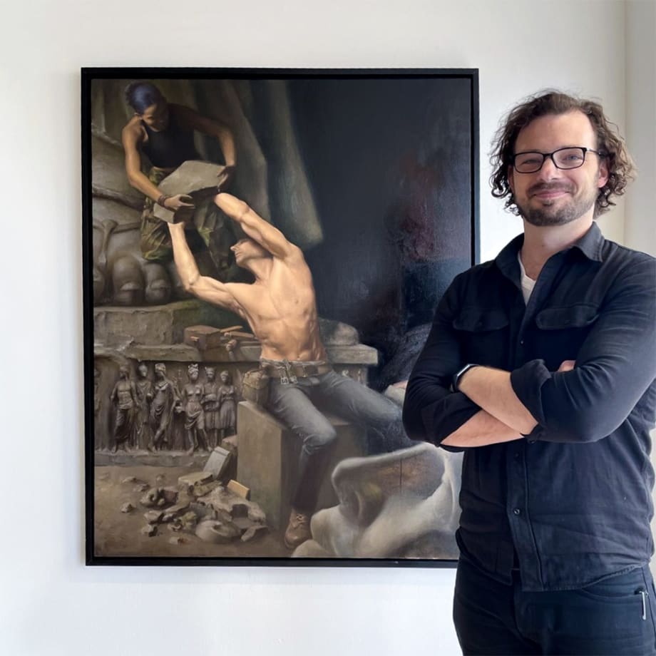 B.J. Parker in the studio