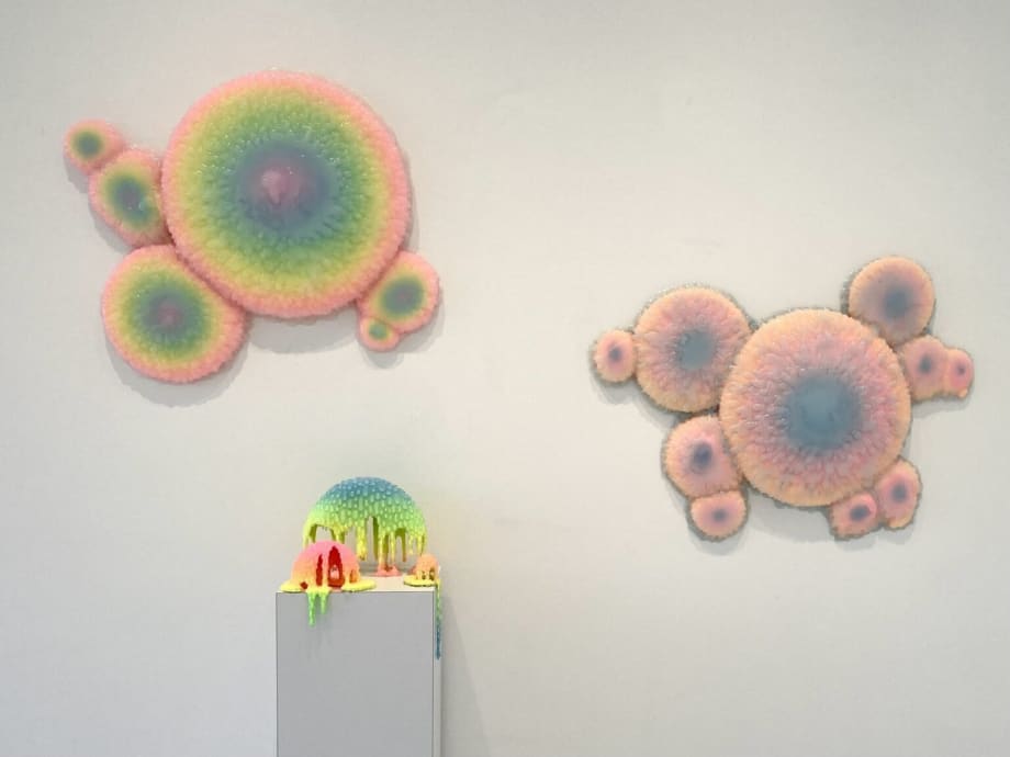 "Dopamine" installation view of artist Dan Lam's iconic "drip" sculptures