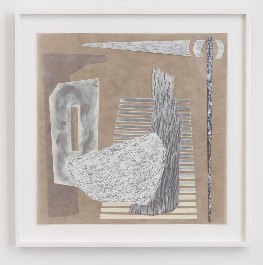 Nanette Carter, The Group #3, 2024, Oil, oil stick, Mylar. 20 × 20 inches