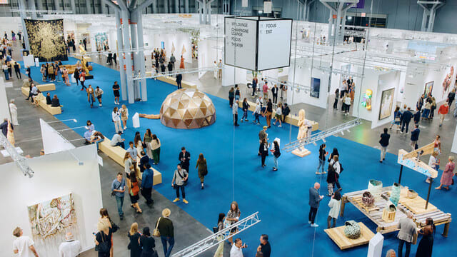 interior of the armory show from above