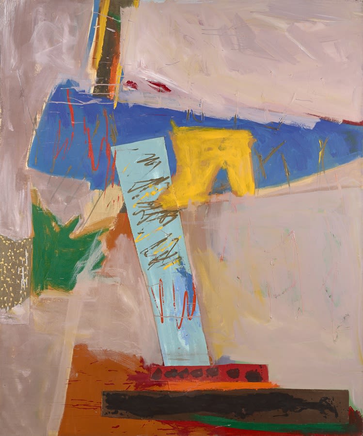 Gypsy Wind, 1983, acrylic and collage on canvas, 72 by 60 inches.