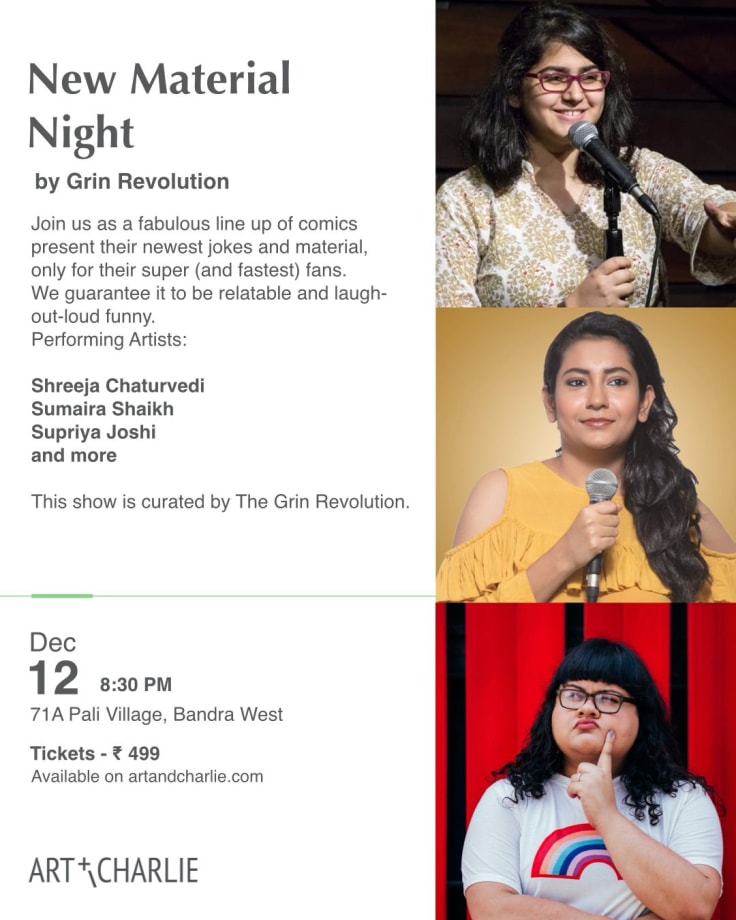 New Material Night, Standup show by The Grin Revolution