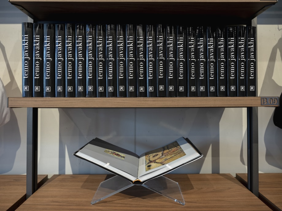 Rows of Temo Javakhi - Complete Works 1975–2020 on display at The Art Concept Gallery, Art Foundation Anagi, Tbilisi, 2025. Photo: Giorgi Shengelia.