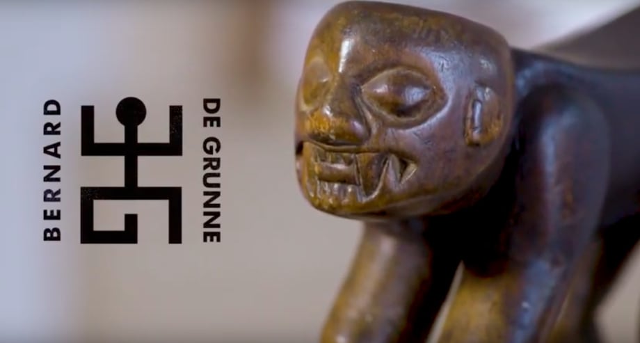 Unusual leopard headrest from Yaka tribe, South West Congo