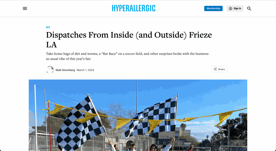 Yeni Mao features in Hyperallergic