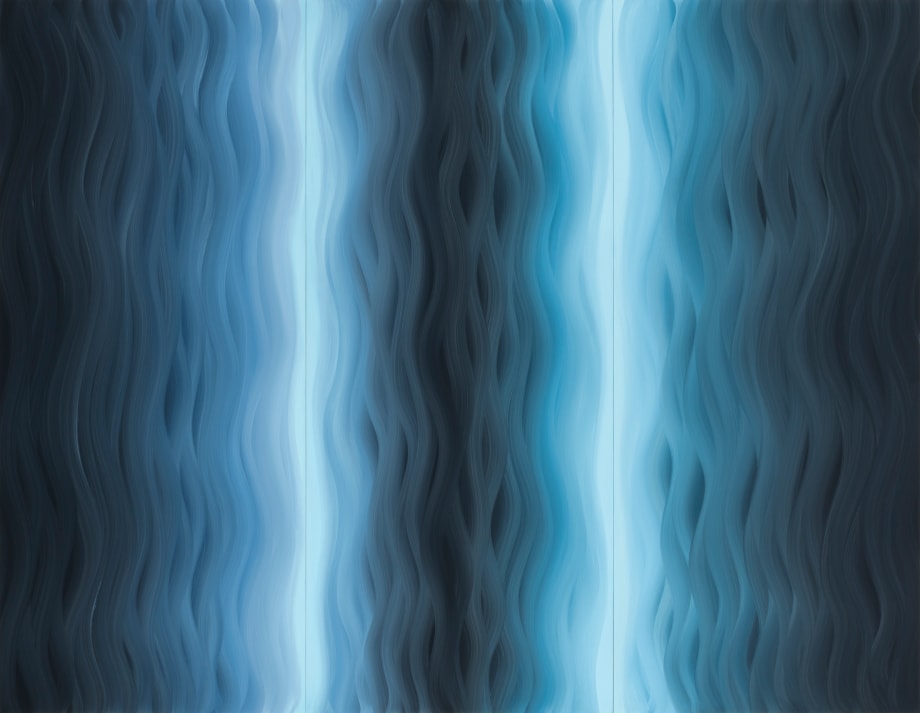 Karin Davie, Beam Me Up no 1, 2022, oil on linen, 84 x 108 inches (213.36 x 274.3 cm). Courtesy the artist and CHART/Van Doren Waxter. Photo by Jueqian Fang.