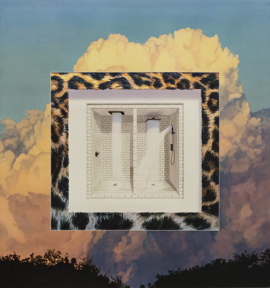 Tristram Lansdowne, Damper, 2023, watercolor on paper, 32 x 30 inches. Image courtesy of the artist and Luis De Jesus Los Angeles.