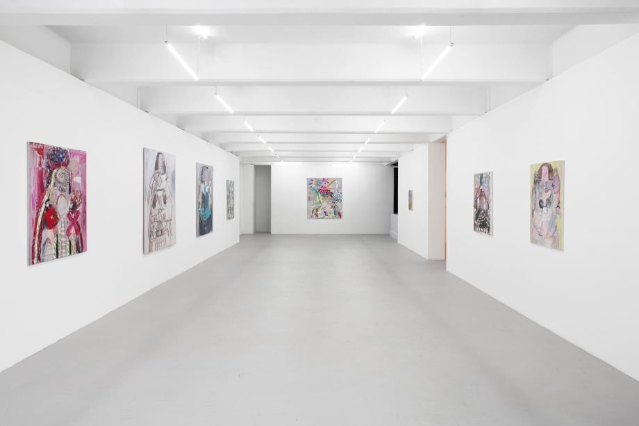 Monja colonial, 2022, Oil on aluminum, 105.41 x 121.92 cm