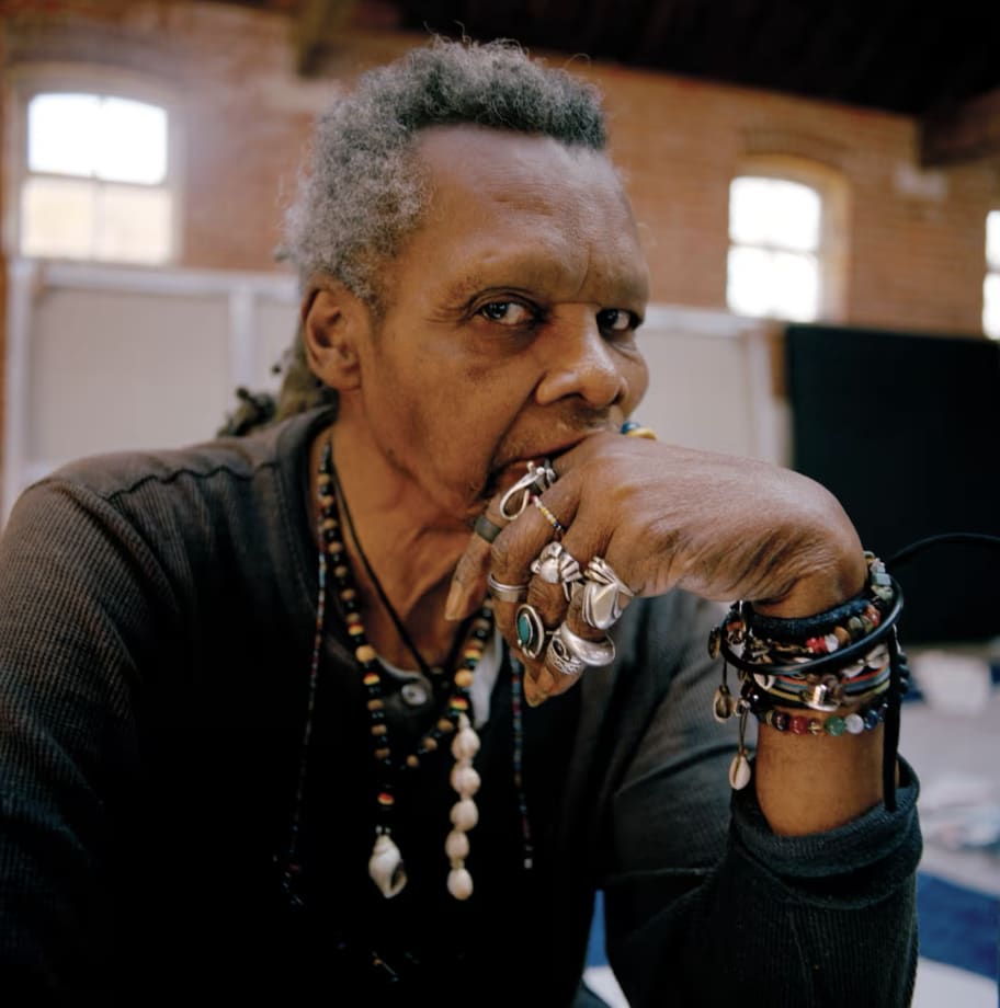 Lonnie Holley with his eclectic collection of jewellery © Photographed for the FT by Adama Jalloh