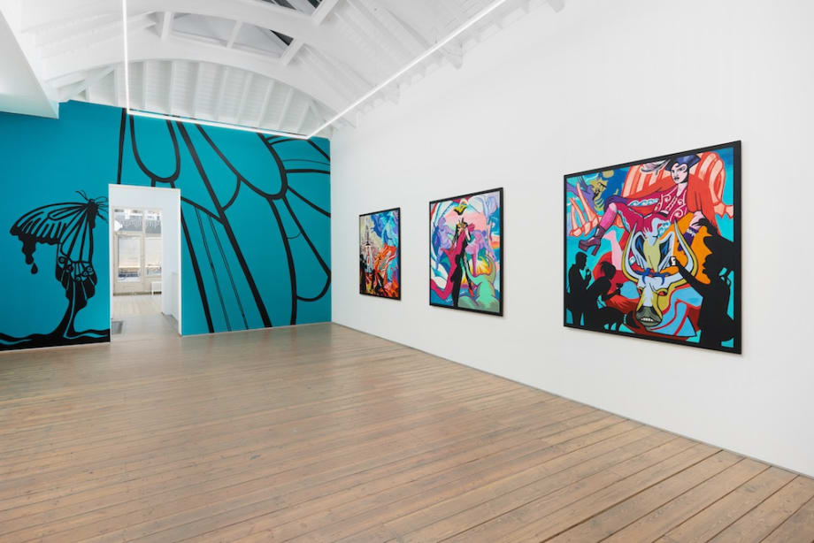 Victoria Lomasko: Cocoon, installation view, Edel Assanti, London, 2023.