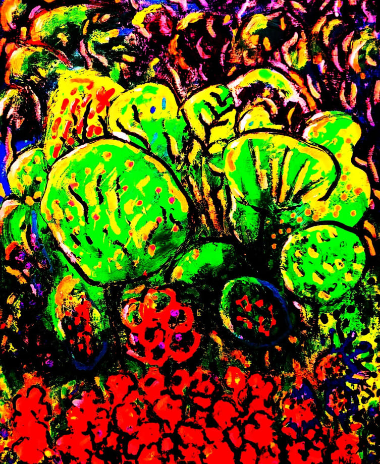 The outstanding exhibition Life in Colour by a renowned artist Molly Parkin.