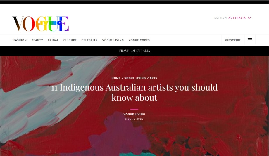 Vogue Australia, Vogue recommends: Sally Gabori