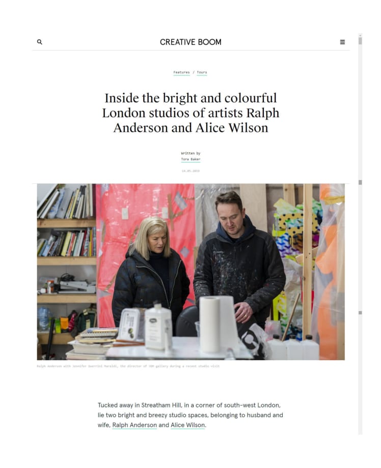 Creative Boom, Artist Interviews: Alice Wilson & Ralph Anderson