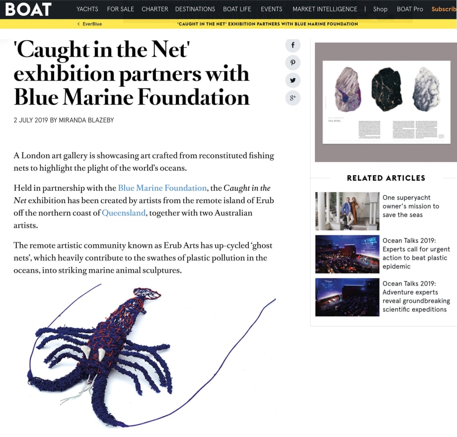 BOAT International, Caught in the Net Exhibition